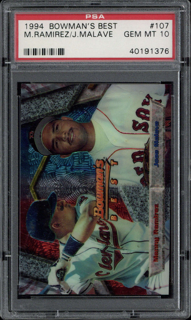 1994 Bowman's Best #107 Manny Ramirez Indians PSA 10 Gem Mint