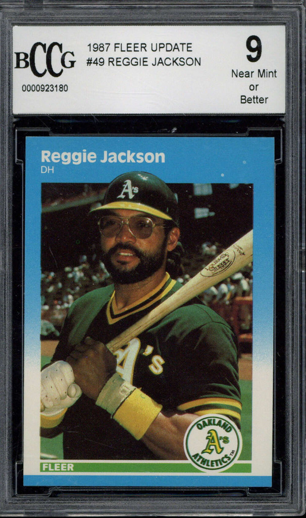 1987 Fleer Update #U-49 Reggie Jackson A's BCCG 9