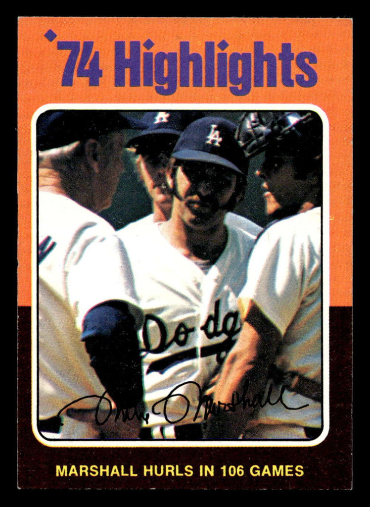 1975 Topps Mini #6 Mike Marshall HL Near Mint+ MINI 