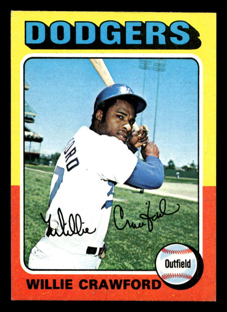 1975 Topps Mini #186 Willie Crawford Ex-Mint MINI 