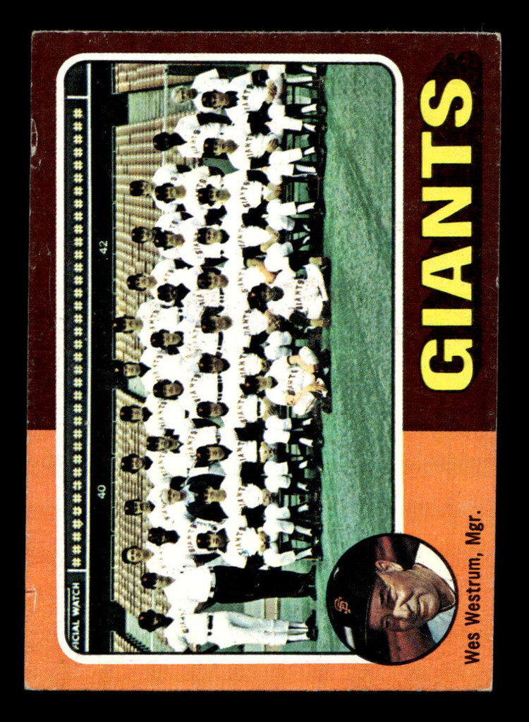 1975 Topps Mini #216 Wes Westrum MG VG-EX MINI 