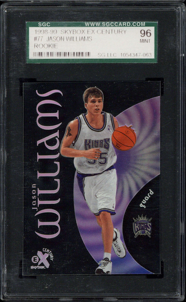 1998-99 E-X Century #77 Jason Williams Kings SGC 9 Mint RC