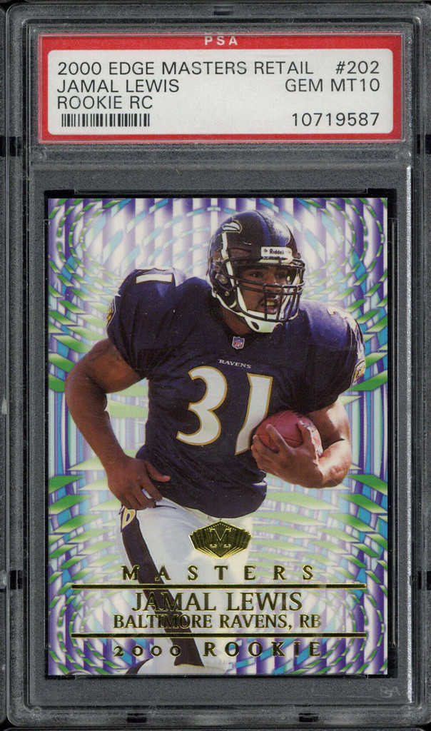 2000 Edge Masters #202 Jamal Lewis Ravens PSA 10 Gem Mint RC ID: 514376
