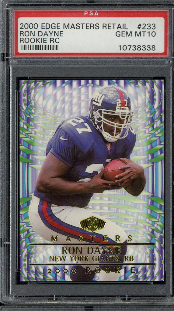 2000 Edge Masters #233 Ron Dayne Giants PSA 10 Gem Mint RC ID: 514384