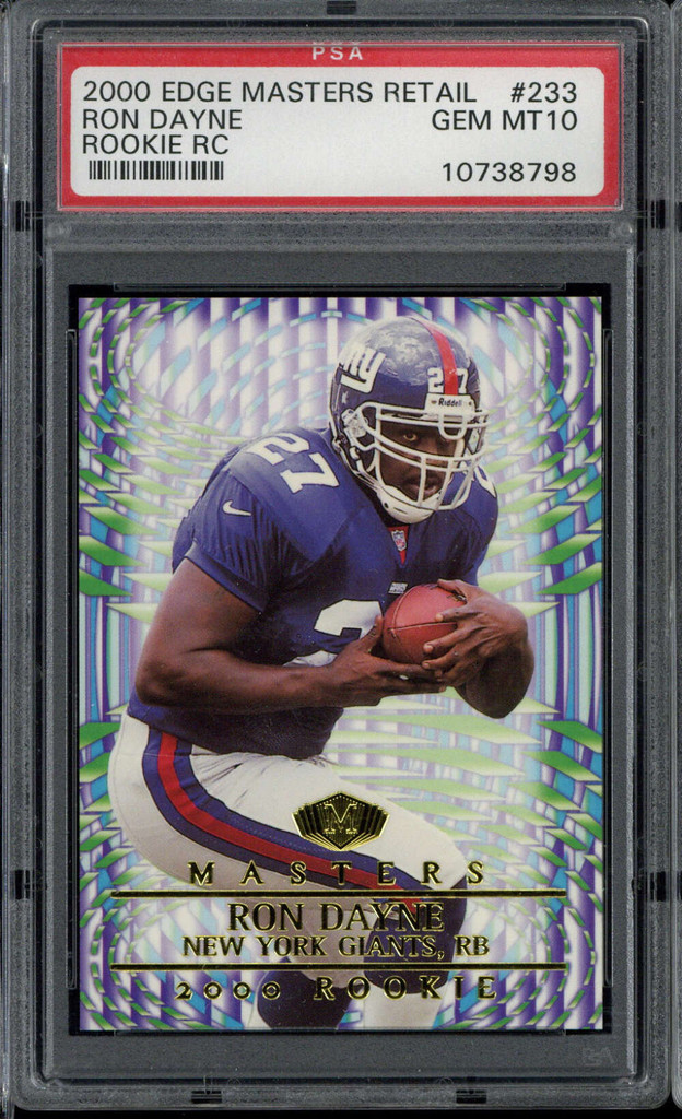 2000 Edge Masters #233 Ron Dayne Giants PSA 10 Gem Mint RC ID: 514389