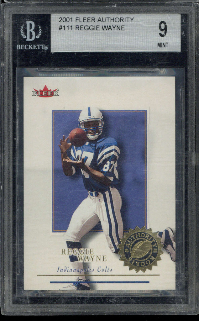 2001 Fleer Authority #111 Reggie Wayne Colts BGS 9 Mint RC