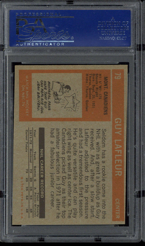 1972-73 Topps #79 Guy Lefleur Canadians PSA 5 EX