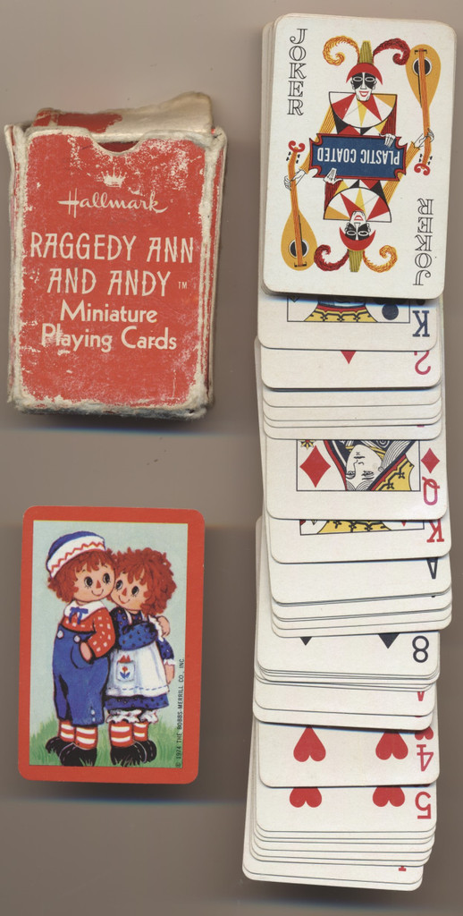 1974 Hallmark Raggedy Ann and Andy Miniature Playing Cards  #*sku37140