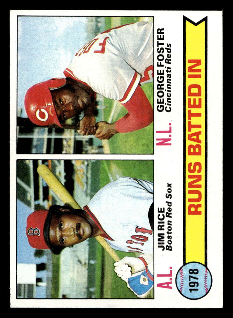 1979 Topps #3 Jim Rice/George Foster RBI Leaders Very Good 