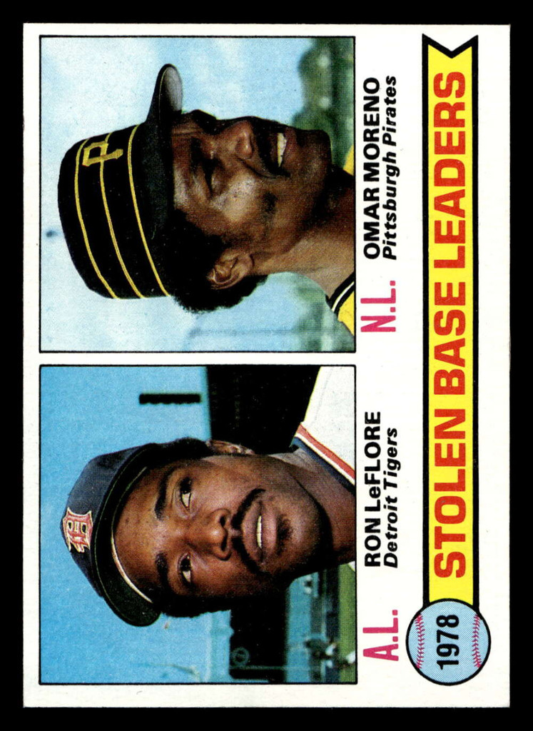 1979 Topps #4 Ron LeFlore/Omar Moreno Stolen Base Leaders Near Mint  ID: 514457