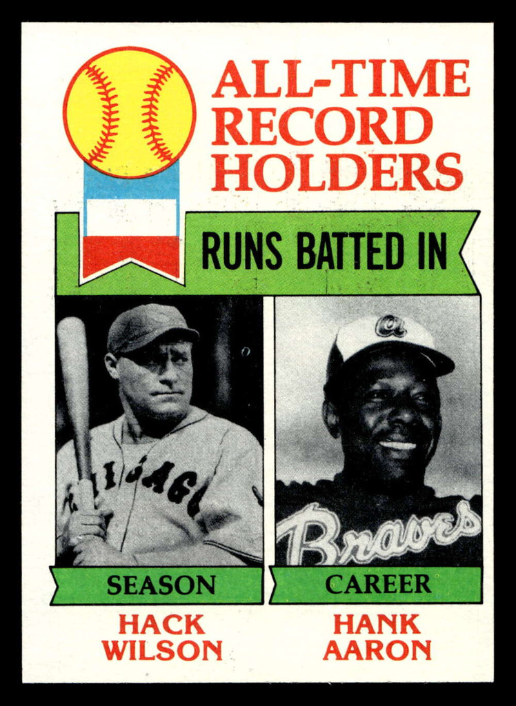1979 Topps #412 Hack Wilson/Hank Aaron ATL Near Mint 