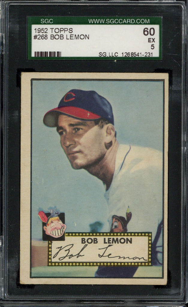 1952 Topps #268 Bob Lemon Indians SGC 5 EX