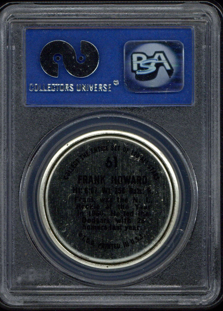 1964 Topps Coins #61 Frank Howard Dodgers PSA 8 NM-Mint
