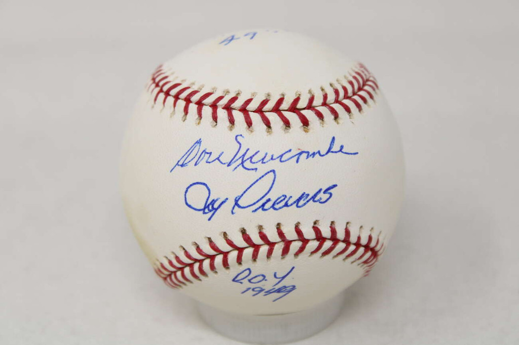 Don Newcombe Roy Sievers Baseball PSA/DNA Authenticated Signed Auto 1949 ROY