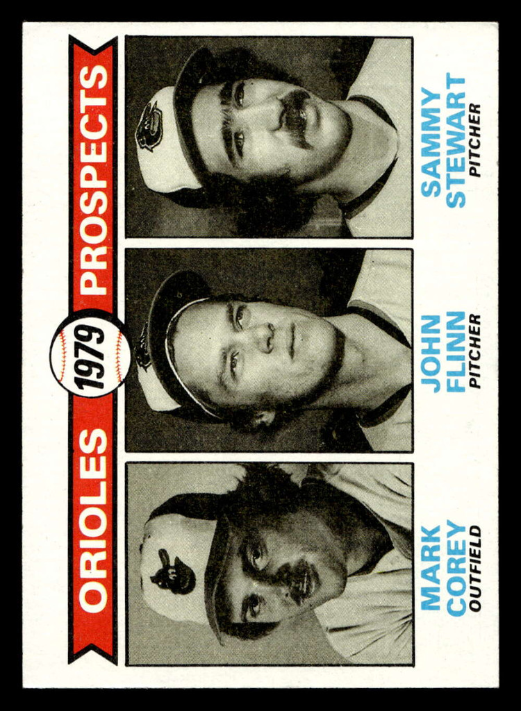 1979 Topps #701 Mark Corey/John Flinn/Sammy Stewart Orioles Prospects Ex-Mint RC Rookie 