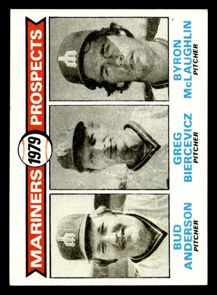 1979 Topps #712 Bud Anderson/Greg Biercevicz/Byron McLaughlin Mariners Prospects Near Mint RC Rookie  ID: 515252