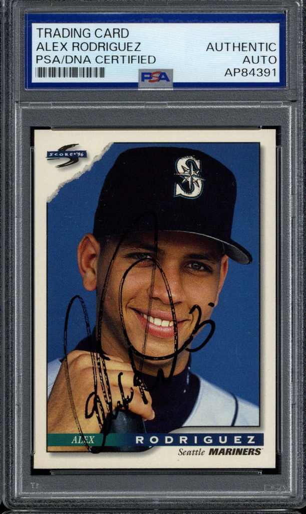 Alex Rodriguez Arod 1996 Score #20 Signed Auto PSA/DNA Slab Mariners
