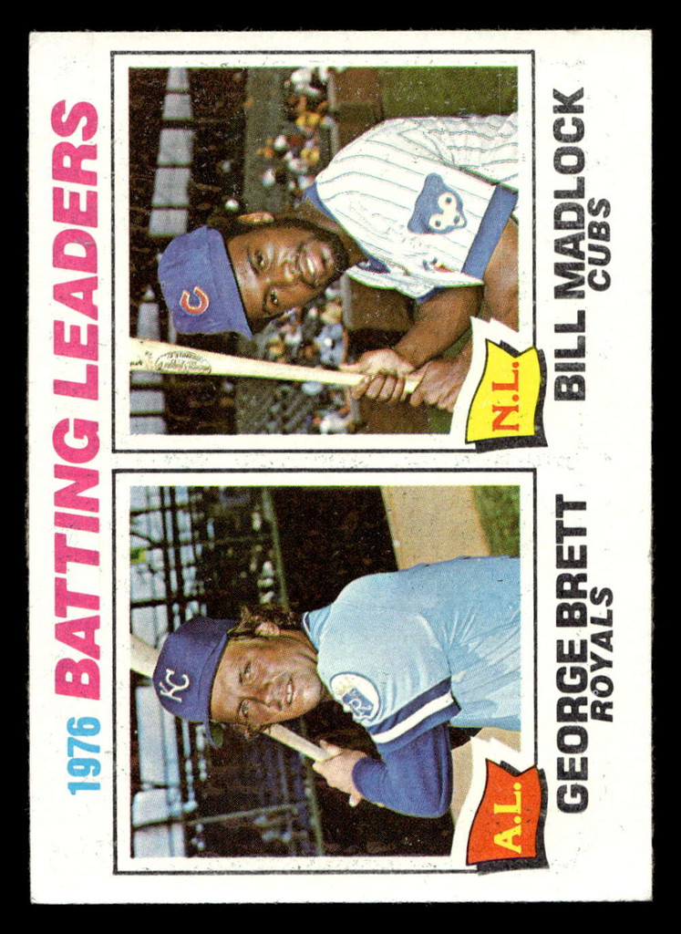1977 Topps #1 George Brett/Bill Madlock Batting Leaders Ex-Mint  ID: 515293