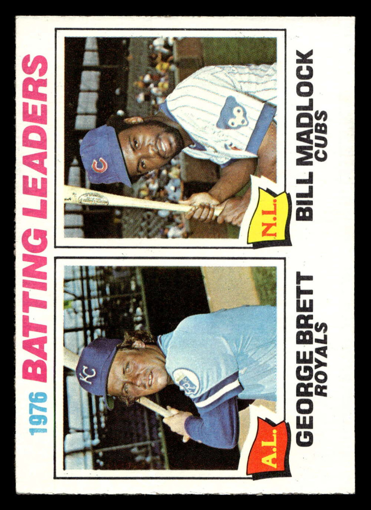 1977 Topps #1 George Brett/Bill Madlock Batting Leaders Near Mint  ID: 515294