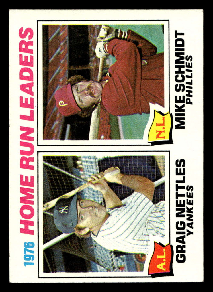1977 Topps #2 Graig Nettles/Mike Schmidt Home Run Leaders Ex-Mint  ID: 515295