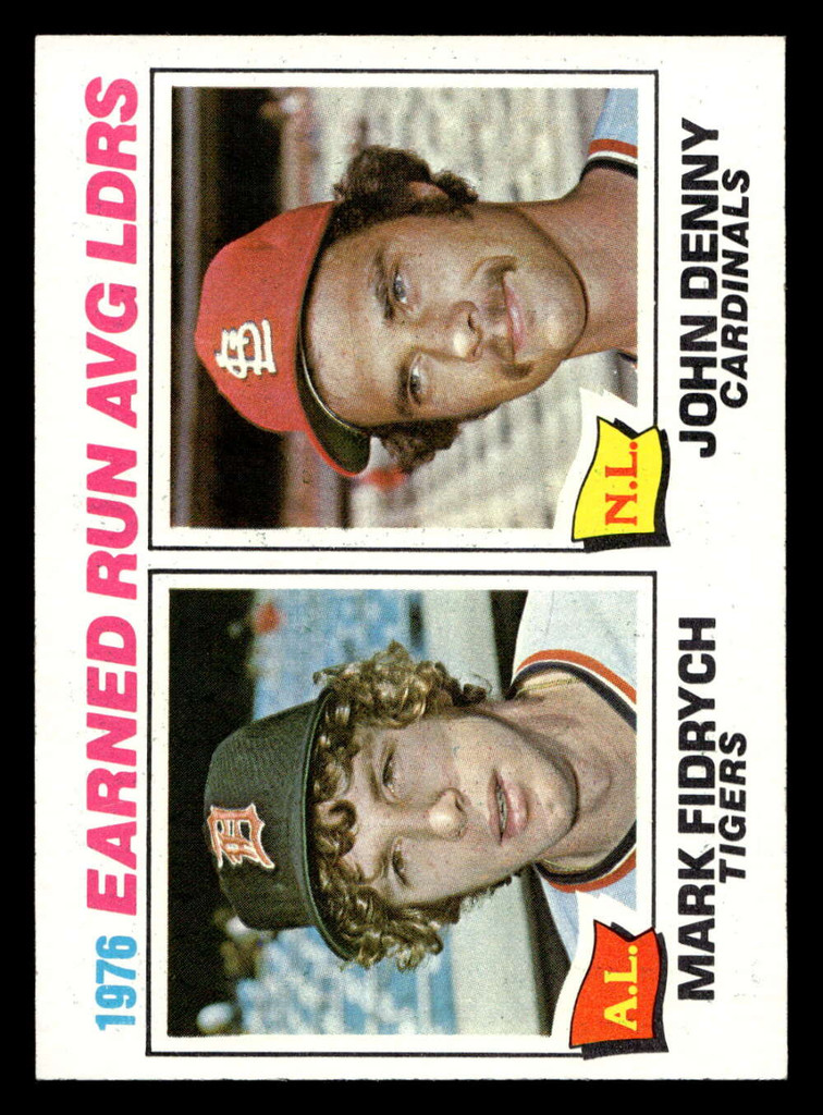1977 Topps #7 Mark Fidrych/John Denny ERA Leaders Near Mint  ID: 515316