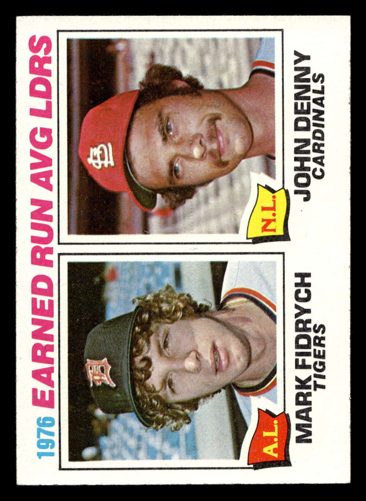 1977 Topps #7 Mark Fidrych/John Denny ERA Leaders Near Mint  ID: 515318