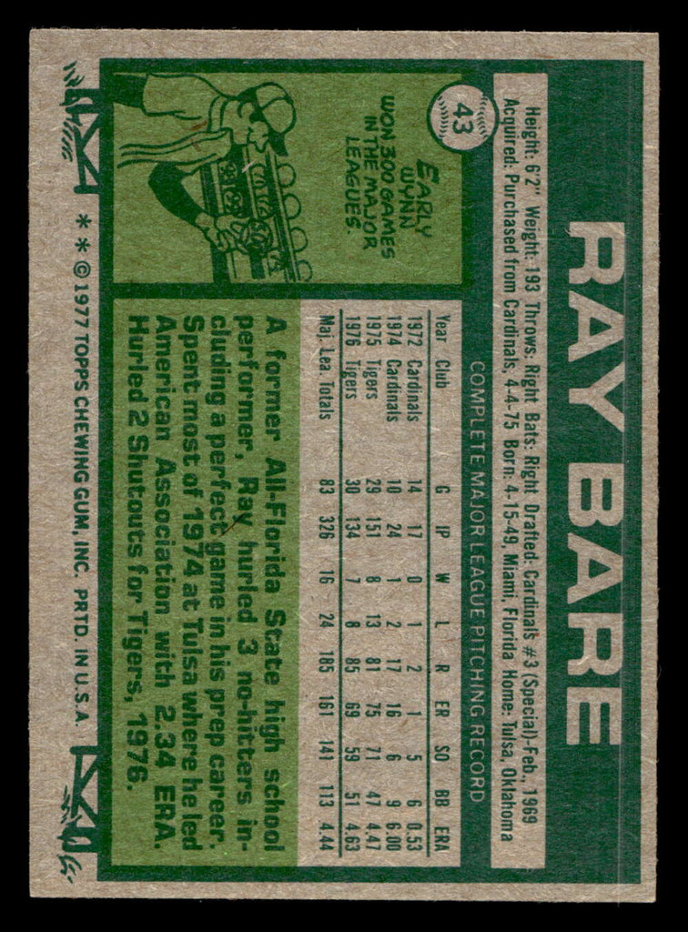 1977 Topps #43 Ray Bare Near Mint  ID: 515459