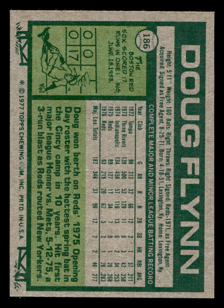 1977 Topps #186 Doug Flynn Near Mint  ID: 516499
