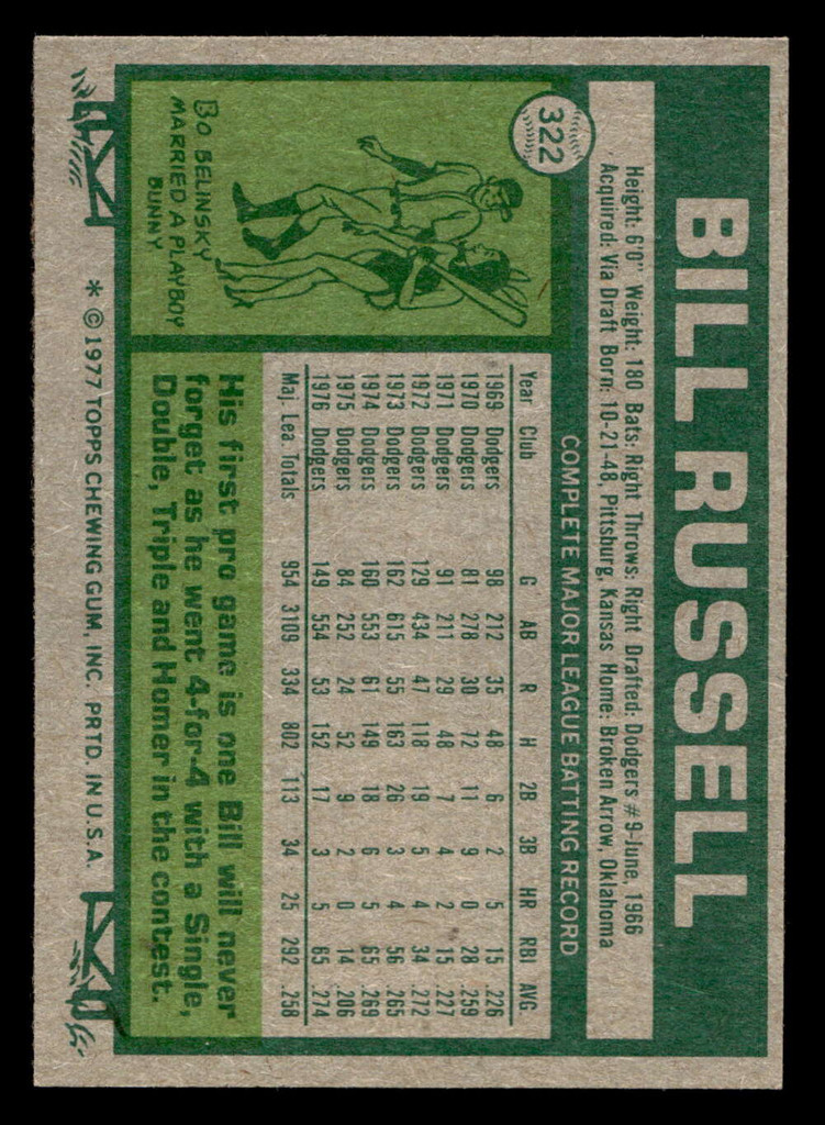 1977 Topps #322 Bill Russell Ex-Mint 
