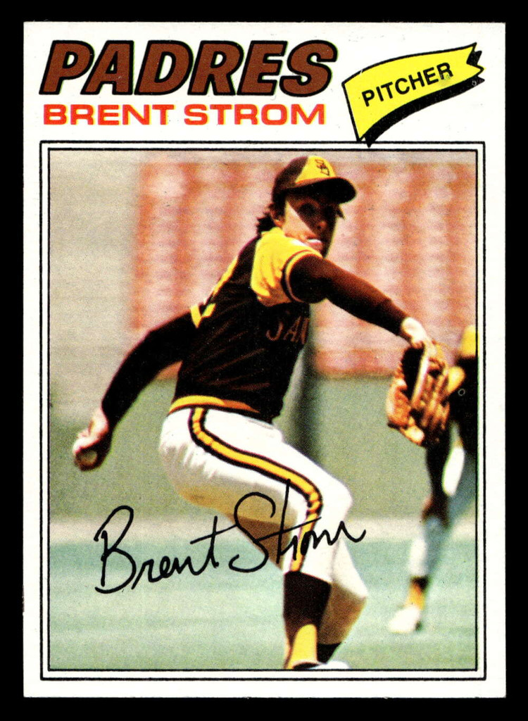 1977 Topps #348 Brent Strom Near Mint  ID: 517142
