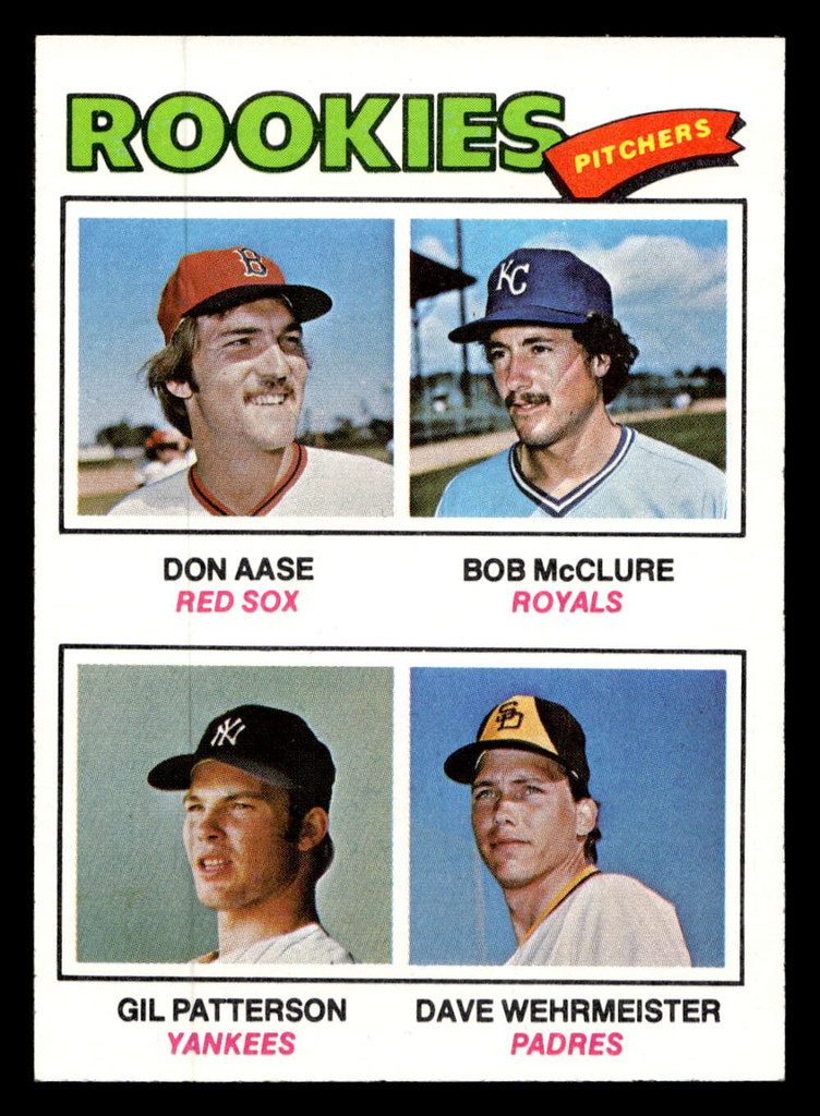 1977 Topps #472 Don Aase/Bob McClure/Gil Patterson/Dave Wehrmeister Rookie Pitchers Near Mint RC Rookie  ID: 517690