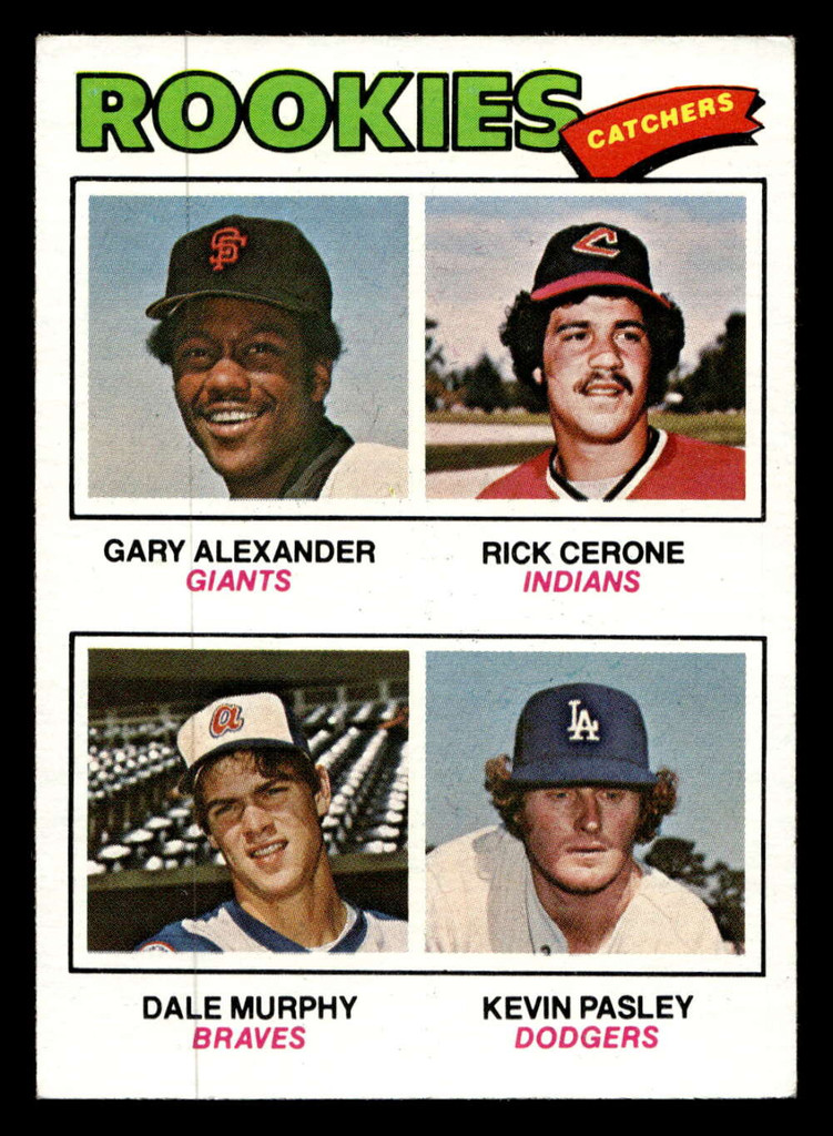 1977 Topps #476 Gary Alexander/Rick Cerone/Dale Murphy/Kevin Pasley Rookie Catchers Ex-Mint RC Rookie  ID: 517703