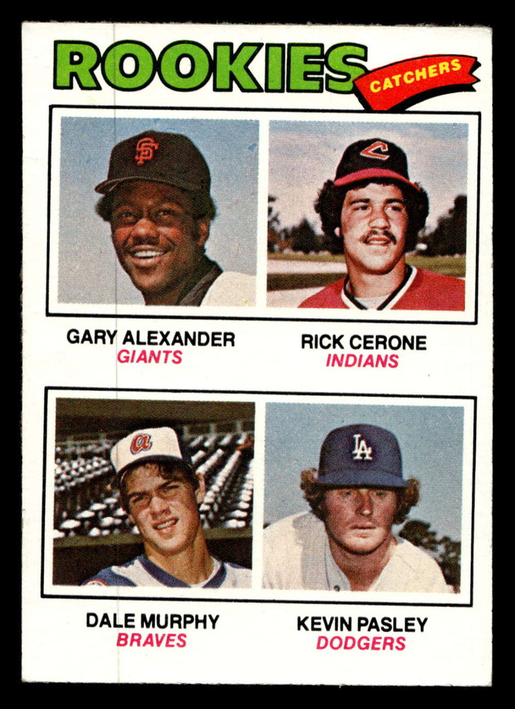 1977 Topps #476 Gary Alexander/Rick Cerone/Dale Murphy/Kevin Pasley Rookie Catchers Excellent+ RC Rookie  ID: 517704