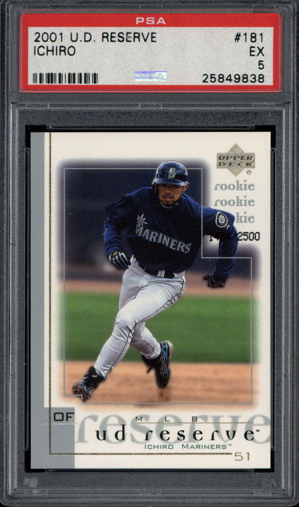 2001 UD Reserve #181 Ichiro Mariners PSA 5 EX RC 1434/2500