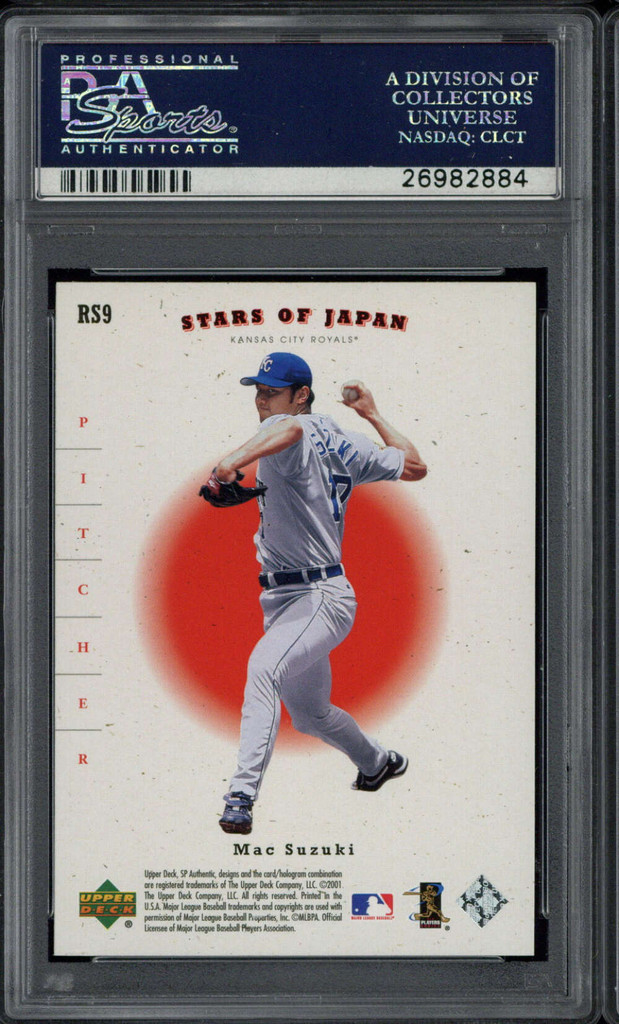 2001 SP Authentic RS9 Stars of Japan Ichiro Mariners PSA 10 GEM MINT RC