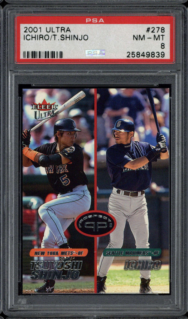 2001 Ultra #278 Ichiro Mariners PSA 8 NM-MINT RC 1113/1499