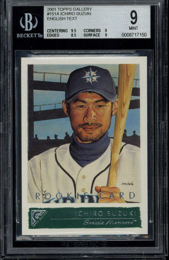 2001 Topps Gallery #151 ENGLISH Ichiro Mariners BGS 9 MINT RC