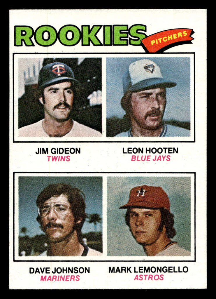 1977 Topps #478 Jim Gideon/Leon Hooten/Dave Johnson/Mark Lemongello Rookie Pitchers Near Mint RC Rookie  ID: 517837