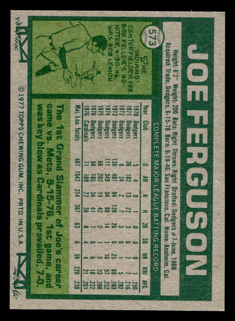 1977 Topps #573 Joe Ferguson Near Mint  ID: 518204