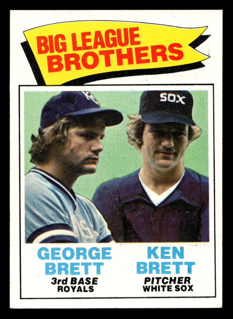 1977 Topps #631 George Brett/Ken Brett Big League Brothers Excellent+  ID: 518422