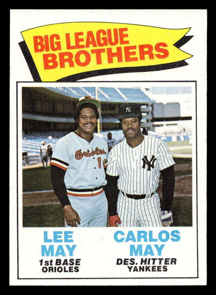 1977 Topps #633 Lee May/Carlos May Big League Brothers Near Mint  ID: 518427