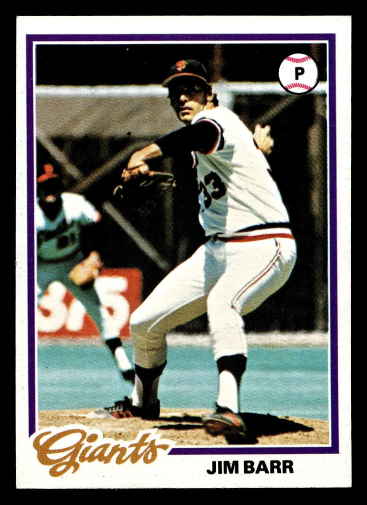 1978 Topps #62 Jim Barr Near Mint  ID: 518773