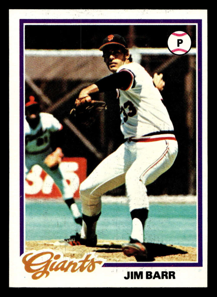 1978 Topps #62 Jim Barr Near Mint  ID: 518776