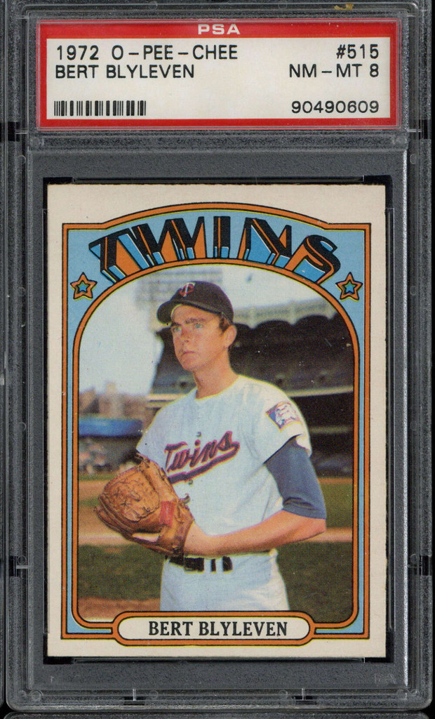 1972 OPC O-Pee-Chee #515 Bert Blyleven Twins PSA 8 NM-Mint