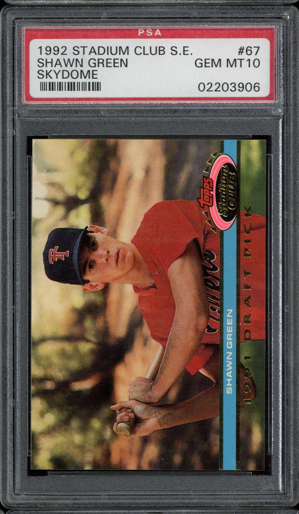 1992 Stadium Club S.E. #67 Shawn Green Blue Jays PSA 10 GEM MINT RC