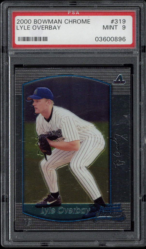 2000 Bowman Chrome #319 Lyle Overbay Diamondbacks PSA 9 Mint RC