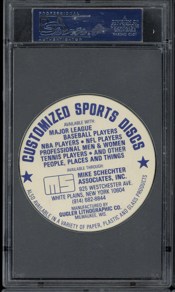 1977 MSA Customized Sports Discs Catfish Hunter Yankees PSA 9 MINT