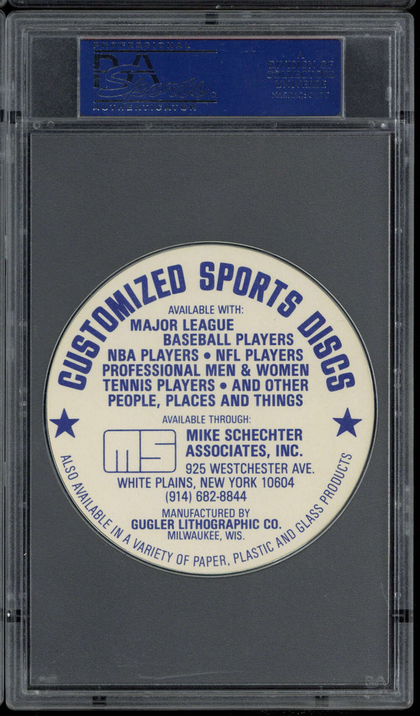 1977 MSA Customized Sports Discs Jim Palmer Baltimore Orioles PSA 9 MINT