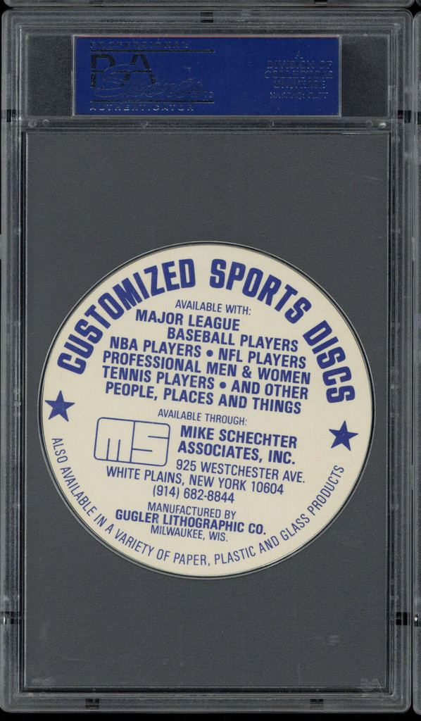 1977 MSA Customized Sports Discs Steve Carlton Phillies PSA 9 MINT