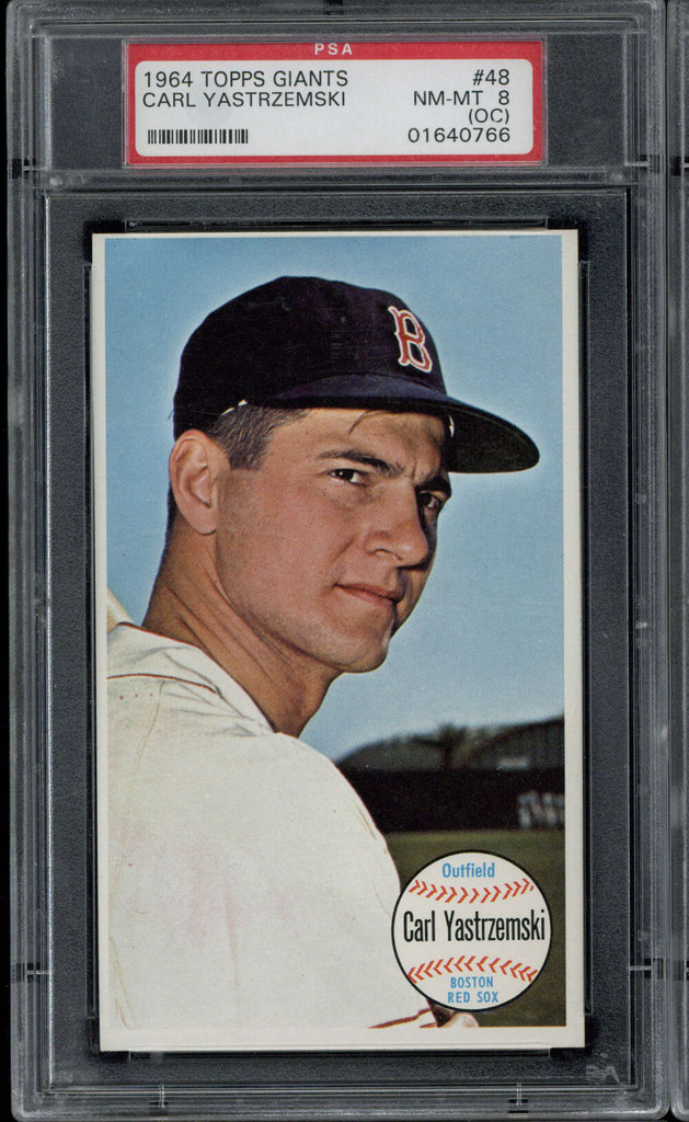 1964 Topps Giants #48 Carl Yastrzemski Red Sox PSA 8oc NM-Mint